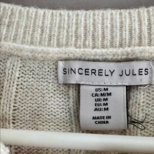 Sincerely Jules Women's Cream Knit Cardigan